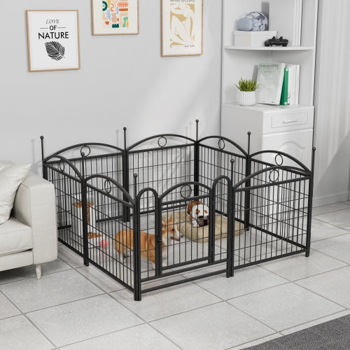 Portable Dog Playpen with Mesh Panels