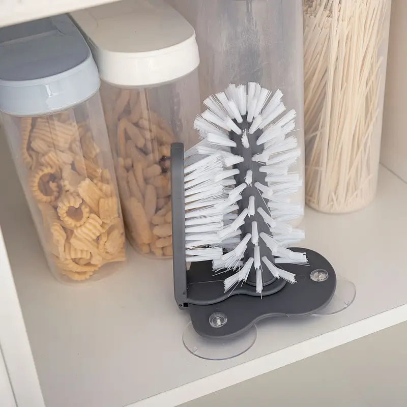 Bottle Cleaning Brush with Double Rotating Bristles