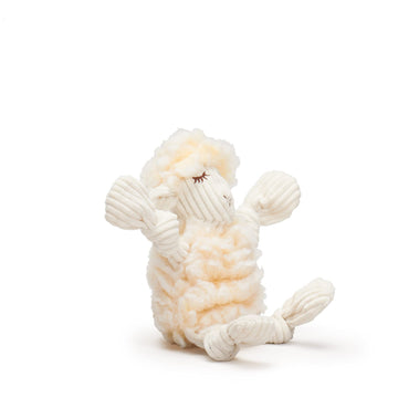 HuggleHounds Plush Dog Toy - Fuzzy Dog Toy HuggleHounds Dog Toys Squeaky Dog Toy Soft Fleece Interactive Durable Stuffed Dog Toy for Small and Large Breeds with Squeaker - Louise Lamb Small