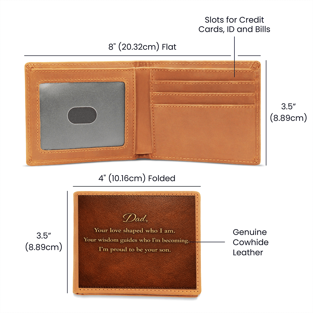 To Dad - Personalized Leather Wallet