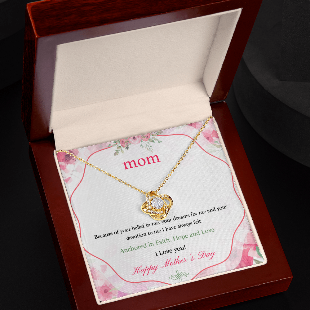 To My Mom- Love Knot- Necklace